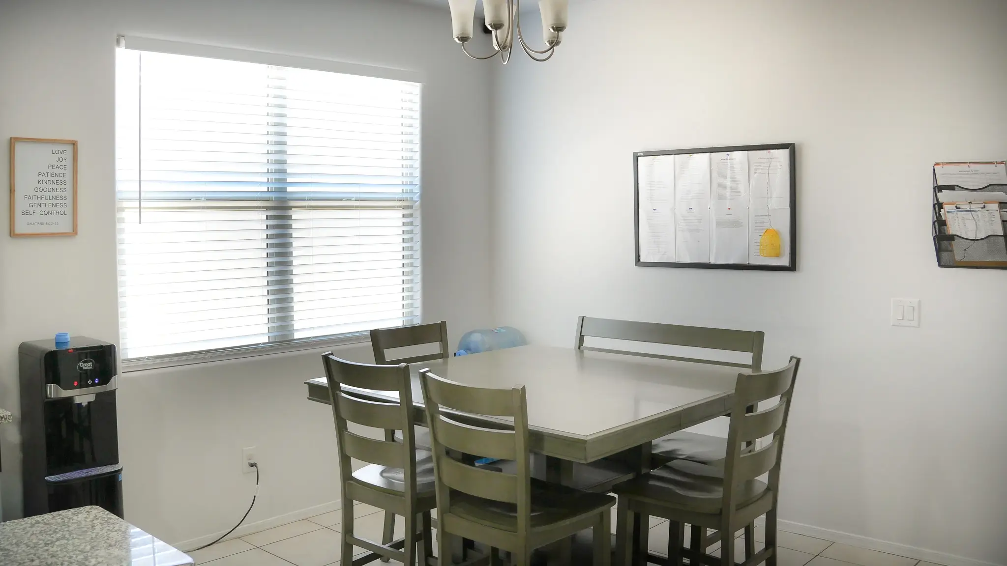 Dining table and kitchen area at Brighter Days Alliance